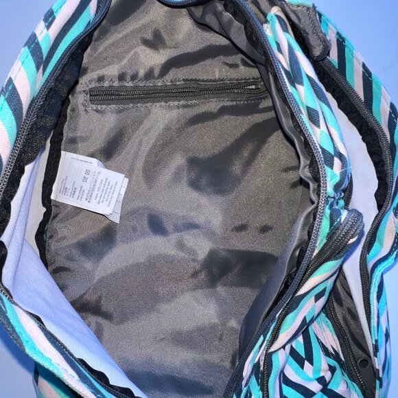 Kavu Rope Sling Bag Chevron 25th Anniversary Teal Pink Cotton Adjustable Strap - Picture 9 of 14